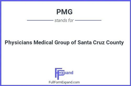 Full form of PMG