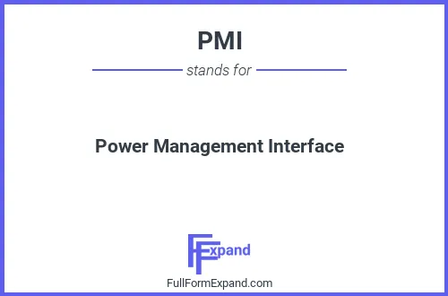 Full form of PMI