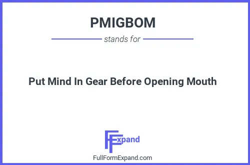 Full form of PMIGBOM