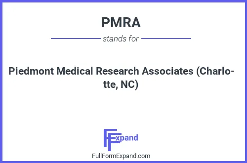 Full form of PMRA