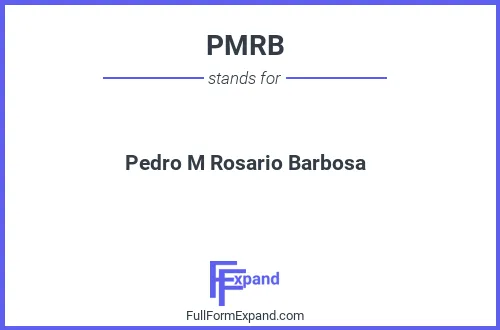 Full form of PMRB