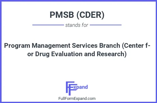 Full form of PMSB (CDER)