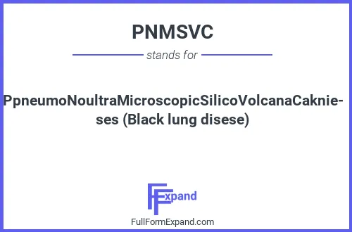 Full form of PNMSVC