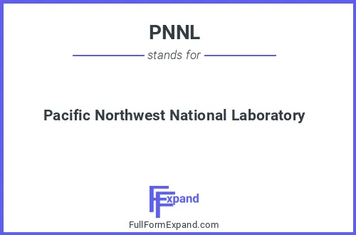 Full form of PNNL