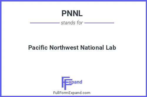 Full form of PNNL