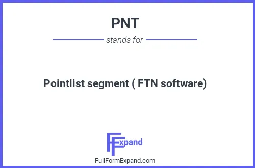Full form of PNT