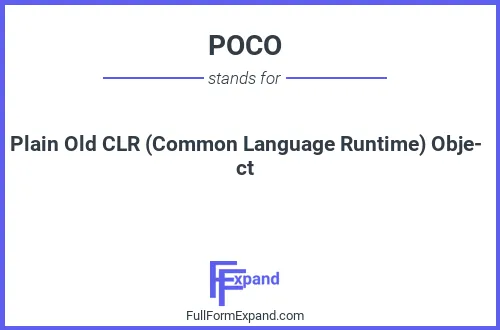 Full form of POCO