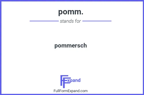 Full form of pomm.