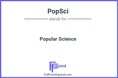 Full form of PopSci