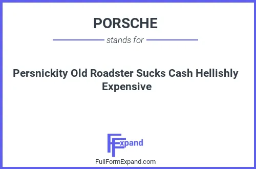 Full form of PORSCHE