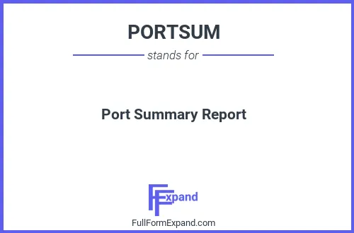Full form of PORTSUM