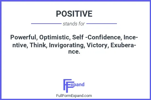 Full form of POSITIVE