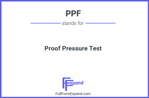 Full form of PPF