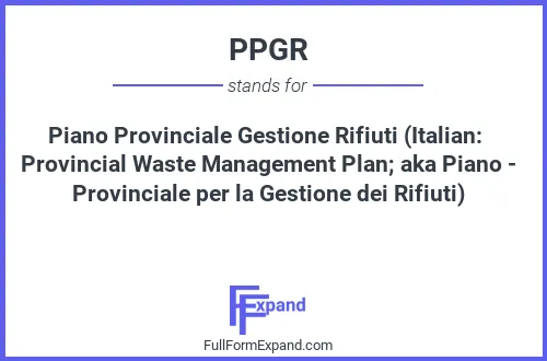 Full form of PPGR