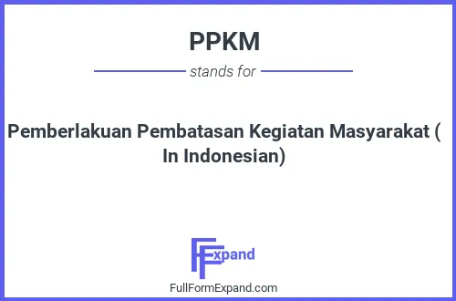 Full form of PPKM