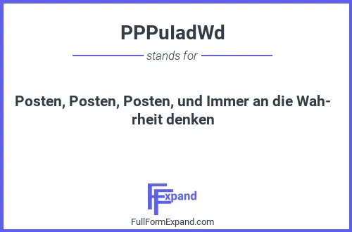 Full form of PPPuIadWd