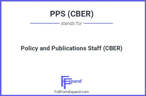 Full form of PPS (CBER)