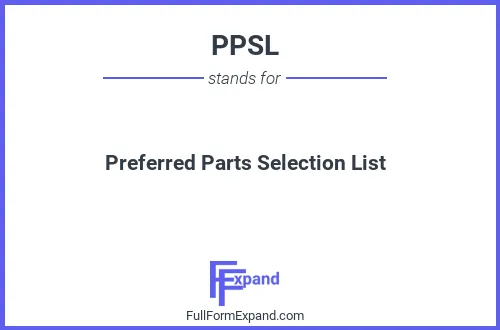 Full form of PPSL