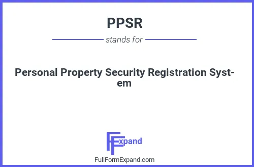 Full form of PPSR