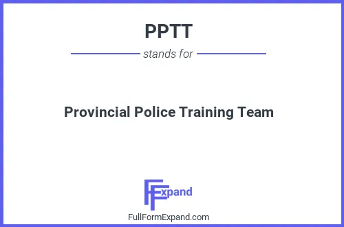 Full form of PPTT