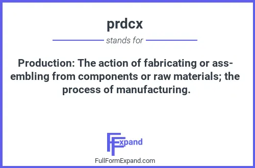 Full form of prdcx