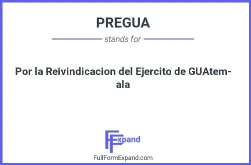 Full form of PREGUA