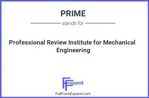 Full form of PRIME