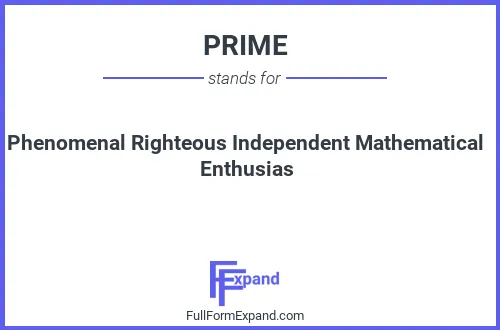 Full form of PRIME