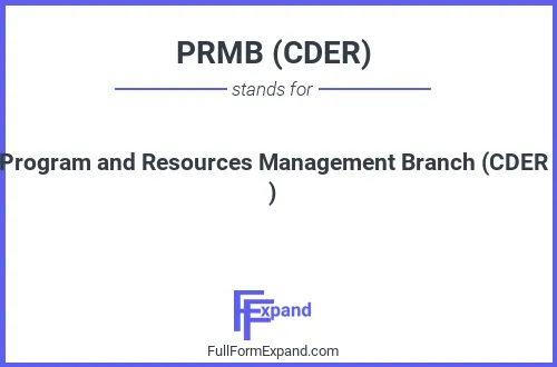 Full form of PRMB (CDER)