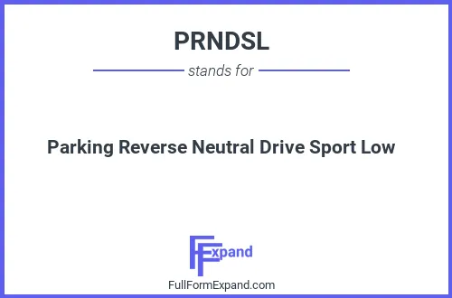 Full form of PRNDSL