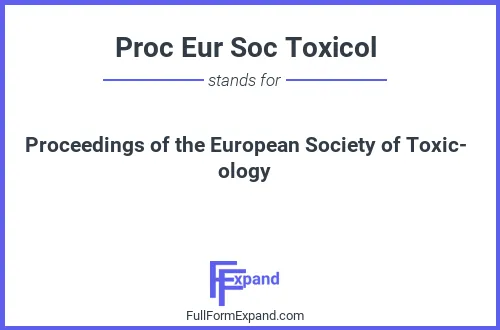 Full form of Proc Eur Soc Toxicol