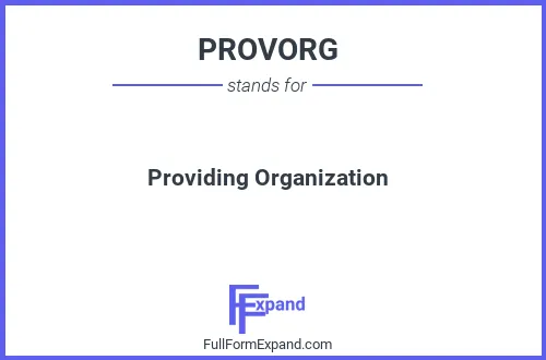 Full form of PROVORG