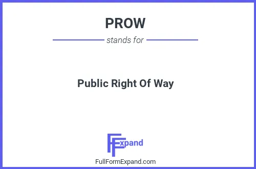 Full form of PROW
