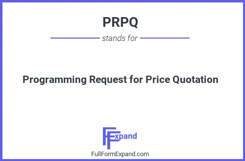 Full form of PRPQ