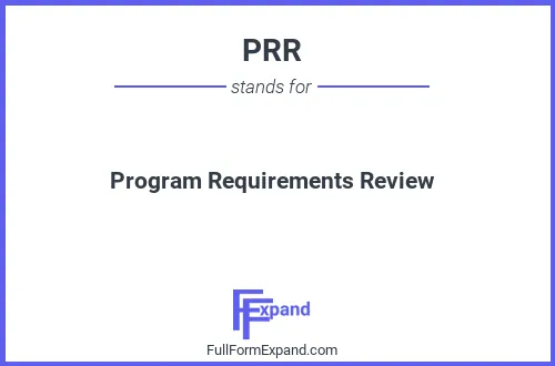 Full form of PRR