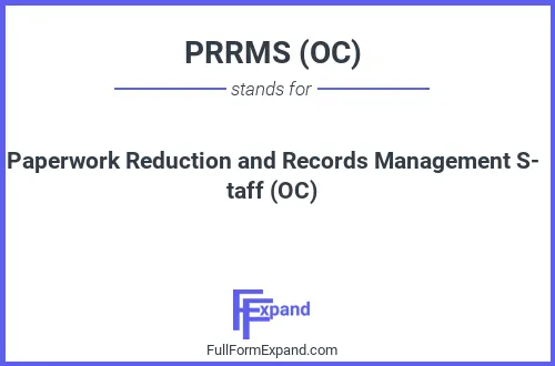 Full form of PRRMS (OC)
