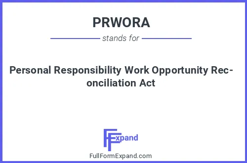 Full form of PRWORA