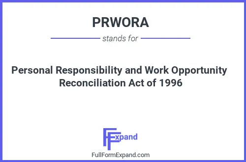 Full form of PRWORA