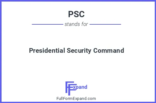 Full form of PSC