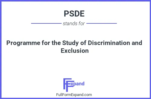 Full form of PSDE