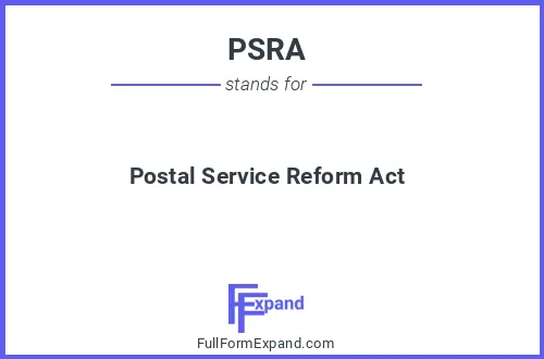 Full form of PSRA