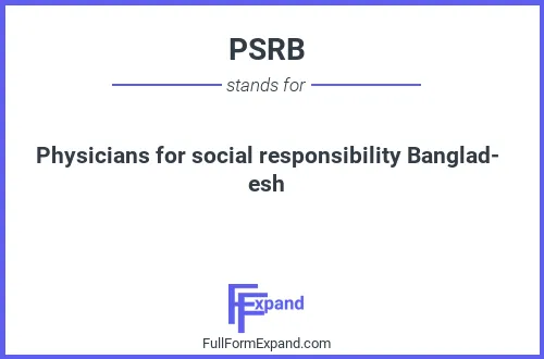 Full form of PSRB