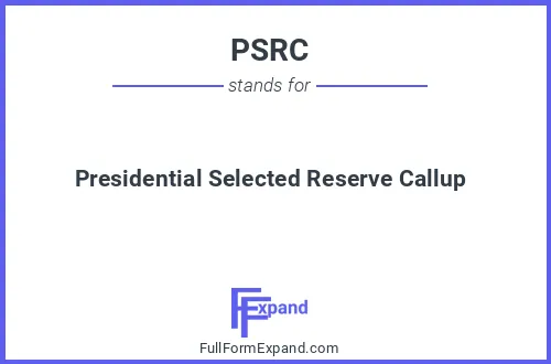 Full form of PSRC