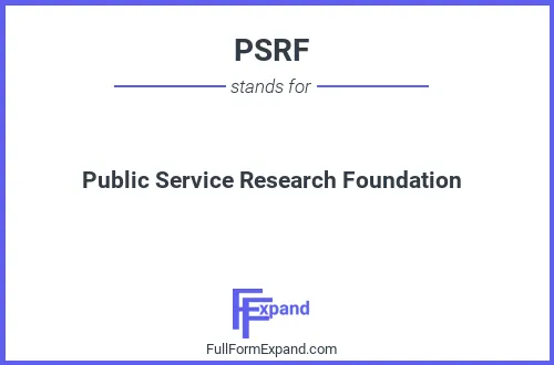 Full form of PSRF