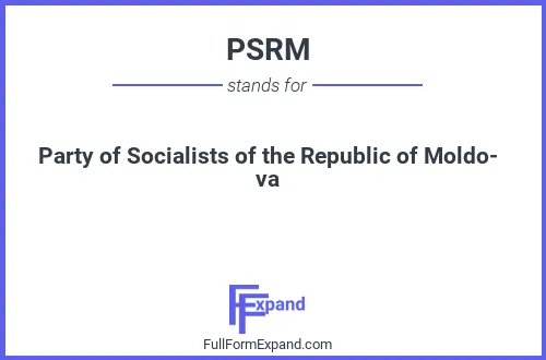 Full form of PSRM