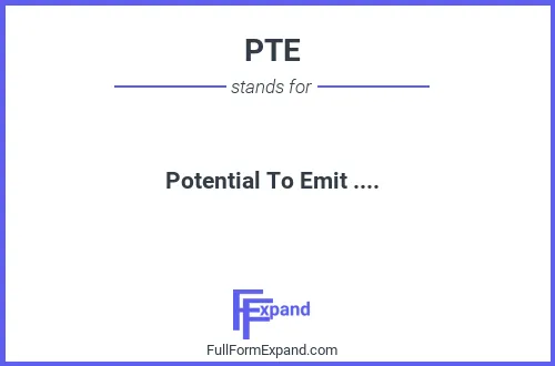 Full form of PTE