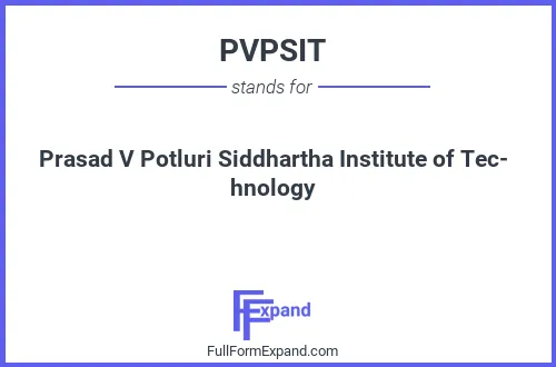 Full form of PVPSIT
