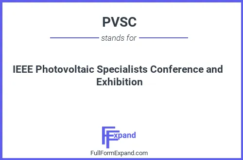 Full form of PVSC