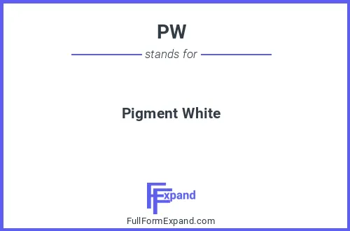 Full form of PW