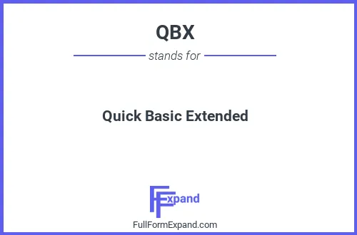 Full form of QBX